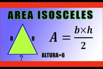 descubre como calcular el area de un triangulo isosceles rapidamente