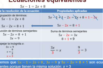 ecuaciones equivalencia y resolucion simplificada